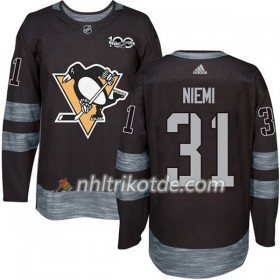 Pittsburgh Penguins Trikot Antti Niemi 31 1917-2017 100th Anniversary Adidas Schwarz Authentic - Herren